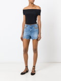 waved trim shorts 