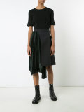 ribbed lace-back T-shirt