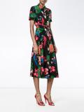 tropical dream print wrap dress