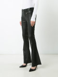 flared leather trousers