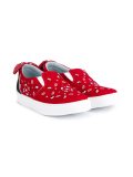 satin bandana slip-on sneakers