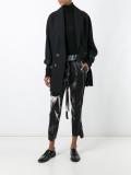 'Raso' printed cropped trousers