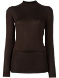 cut-out funnel neck jumper