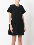 sheer panel ruffle dress 