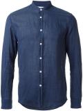 band collar shirt