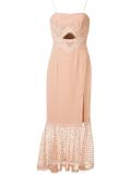 cut-off detailing mid dress