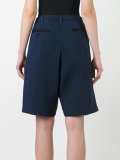 striped knee length shorts