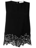 lace hem tank top 