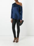 asymmetric neck blouse 