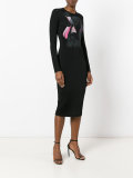 flamingo print dress