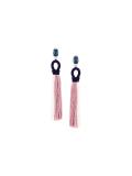 long gradient tassel earrings