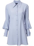 ruffled detail shirt dress