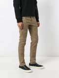 distressed slim-fit trousers