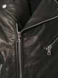 zipped biker jacket