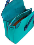 snake print trim tote bag 