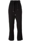 crepe satin drawstring trousers