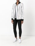 contrast hem bomber jacket