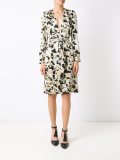 v-neck printed dress