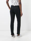 'look' patch slim-fit trousers
