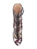 snakeskin effect contrast boots