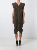 gathered hem dress