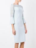 cut-off detailing fitted dress