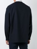 raw edge v-neck shirt