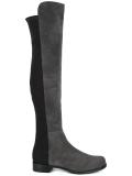 elasticated knee-length boots