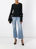 layered ruffled longsleeved T-shirt