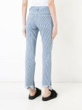 striped cropped jeans