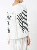 striped cupro insert cardigan
