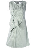 knots trim striped dress