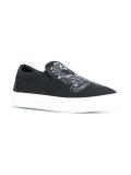 abstract print slip-on sneakers