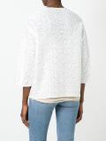 collarless textured jacket