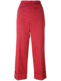 flared cropped trousers