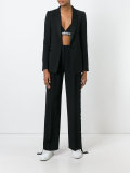 silk panel tie relaxed trousers