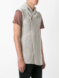 hooded sleeveless cardigan