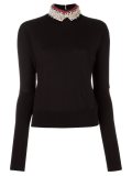 embellished collar jumper
