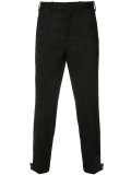 tapered button ankle tousers