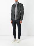 zipped leather jacket