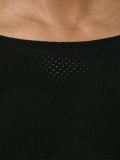 perforated boat neck top