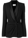 draped wrap front blazer