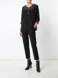 embroidered collar blouse
