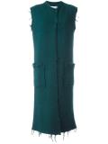 felted sleeveless cardigan