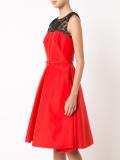 inverted pleat flared dress