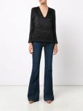 embroidered bell sleeve blouse