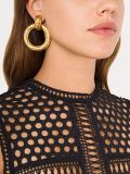 quilted hoop clip-on earrings