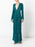 velvet deep V-neck gown
