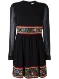 floral embroidery dress