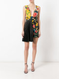 pleated side floral dress